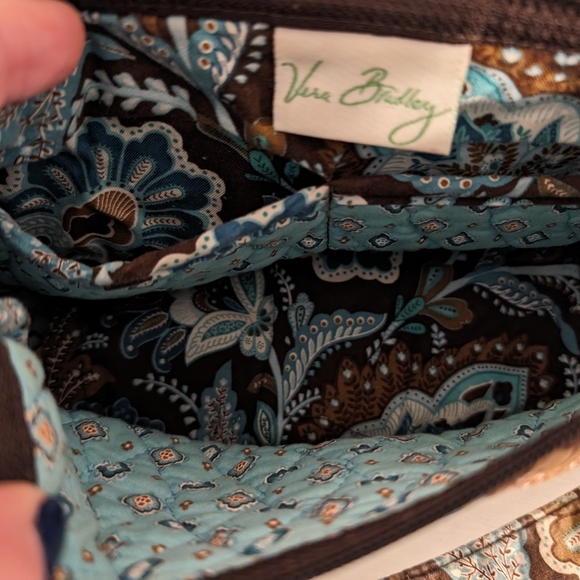 Small Vera Bradley Purse - Brown/Aqua - Picture 4 of 4